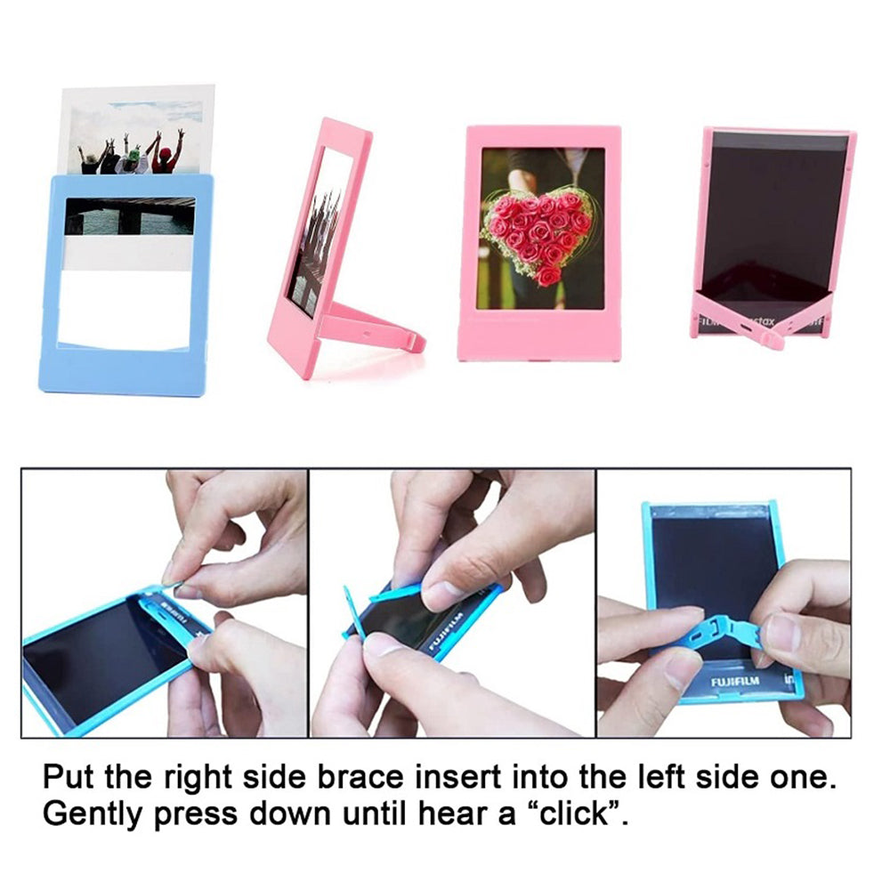 Desktop / Hanging 3-inch Photo Frame Sticker with Shoulder Strap for Fujifilm Instax Camera Desktop / Hanging 3-inch Photo Frame Sticker with Shoulder Strap for Fujifilm Instax Camera